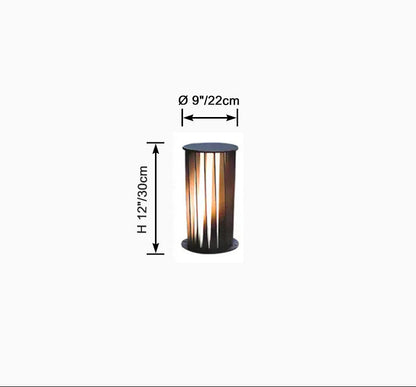 Borne Lumineuse Solaire Décorative Noire – Éclairage Écologique et Élégant