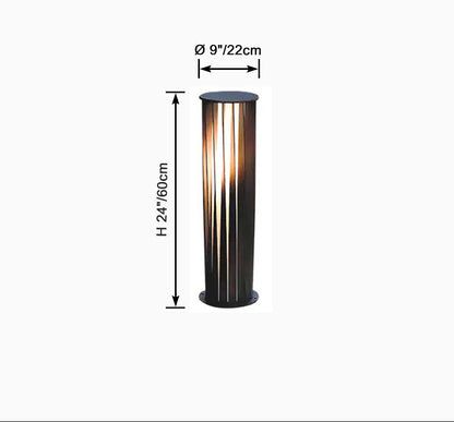 Borne Lumineuse Solaire Décorative Noire – Éclairage Écologique et Élégant