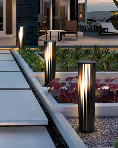 Borne Lumineuse Solaire Décorative Noire – Éclairage Écologique et Élégant