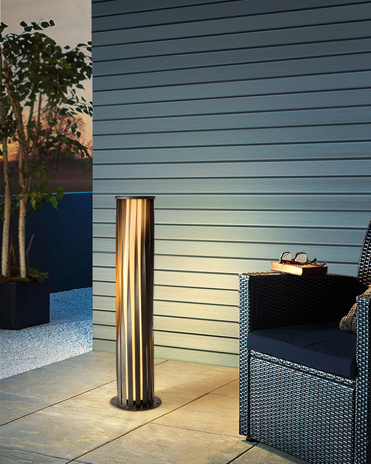Borne Lumineuse Solaire Décorative Noire – Éclairage Écologique et Élégant