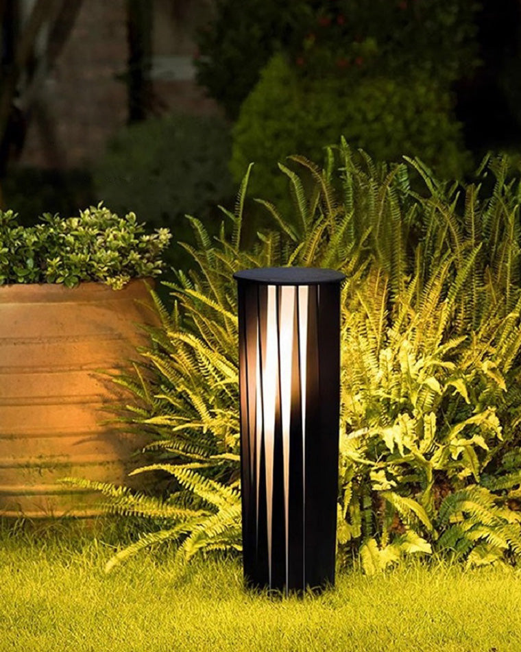 Borne Lumineuse Solaire Décorative Noire – Éclairage Écologique et Élégant