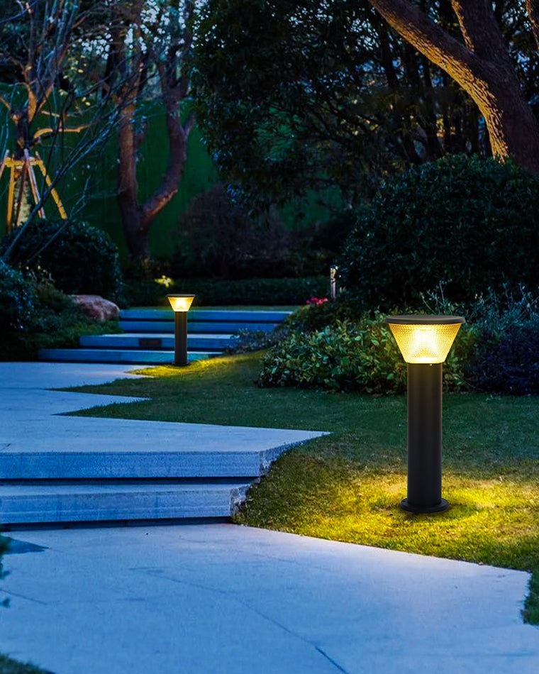 Borne Lumineuse Solaire - Éclairage Moderne pour Jardin