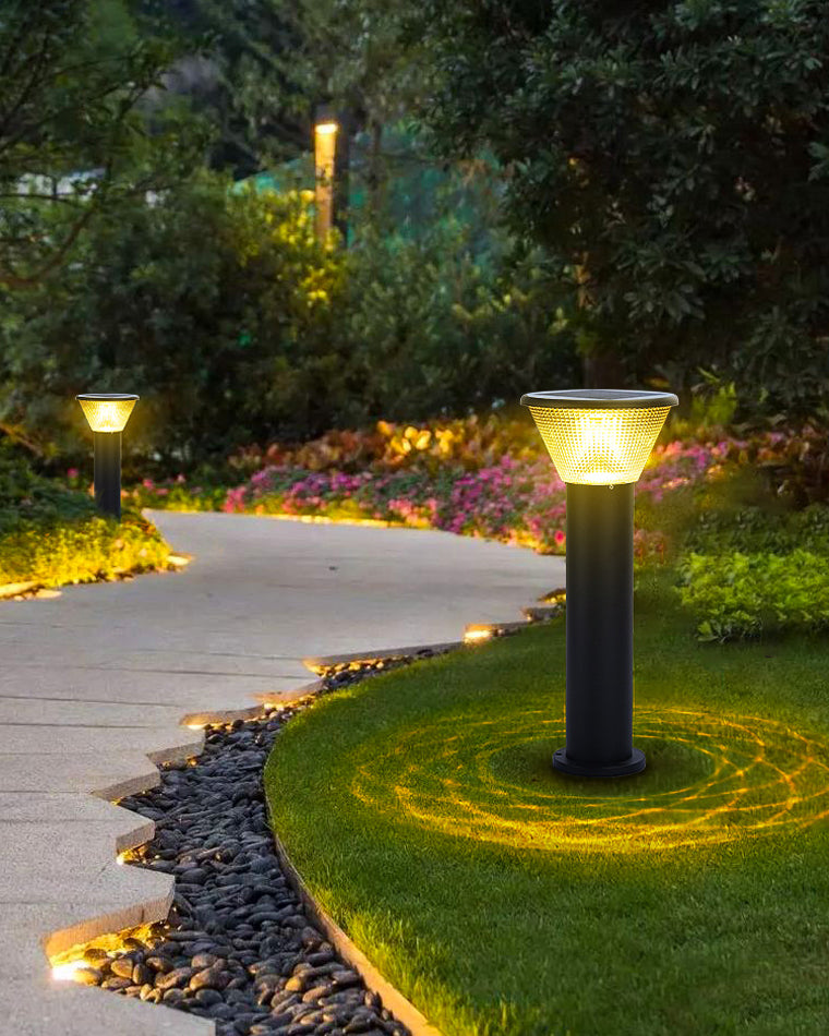 Borne Lumineuse Solaire - Éclairage Moderne pour Jardin