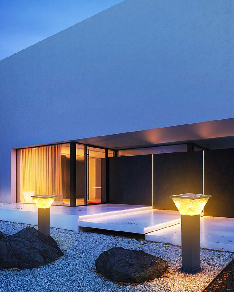 Borne Lumineuse Solaire - Éclairage Moderne pour Jardin