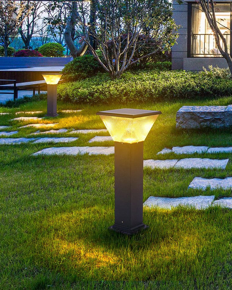Borne Lumineuse Solaire - Éclairage Moderne pour Jardin