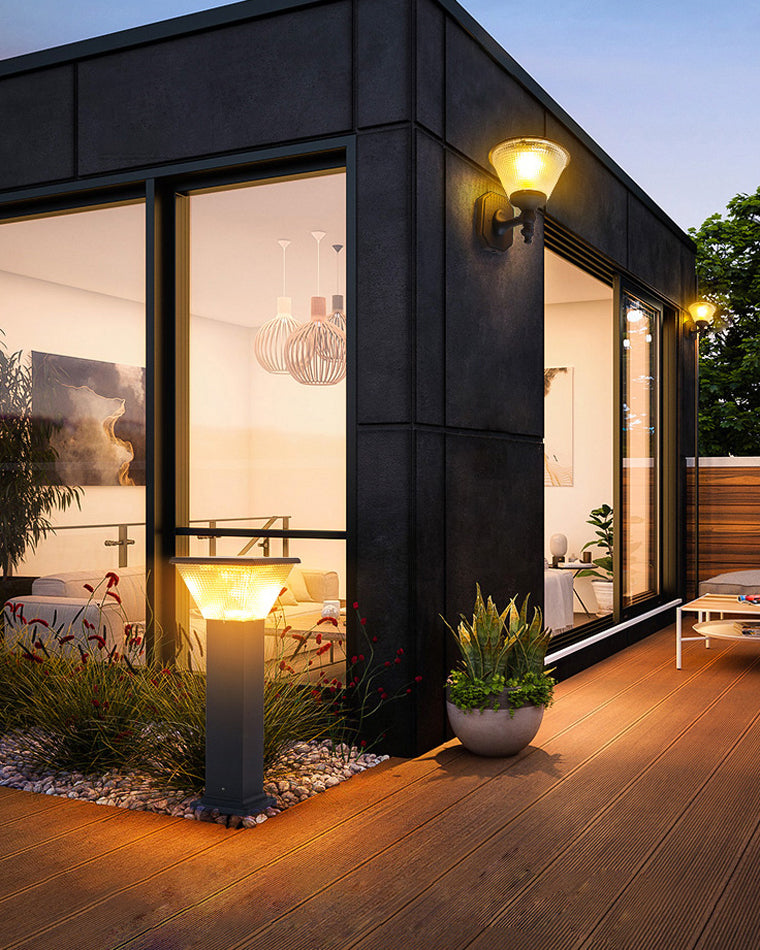 Borne Lumineuse Solaire - Éclairage Moderne pour Jardin