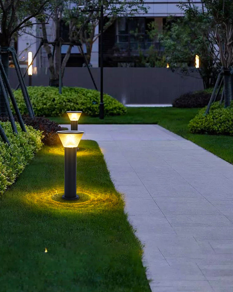 Borne Lumineuse Solaire - Éclairage Moderne pour Jardin