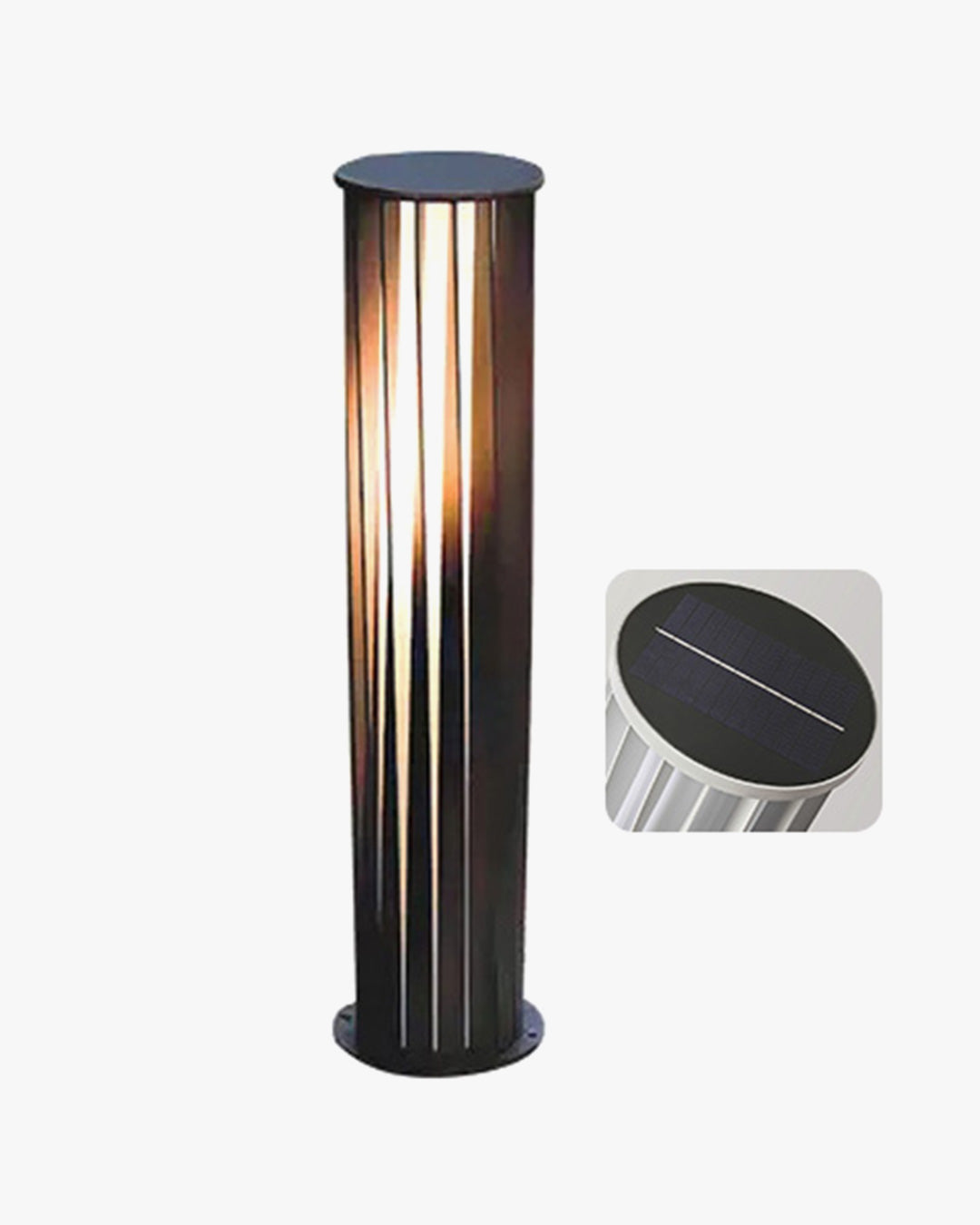 Borne Lumineuse Solaire Décorative Noire – Éclairage Écologique et Élégant