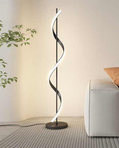"Spiral Glow" LED floor lamp
