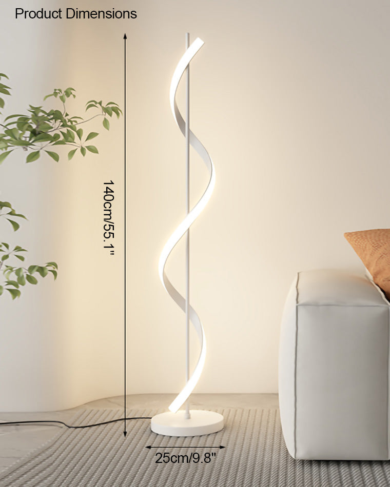 "Spiral Glow" LED floor lamp
