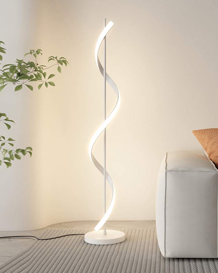 "Spiral Glow" LED floor lamp