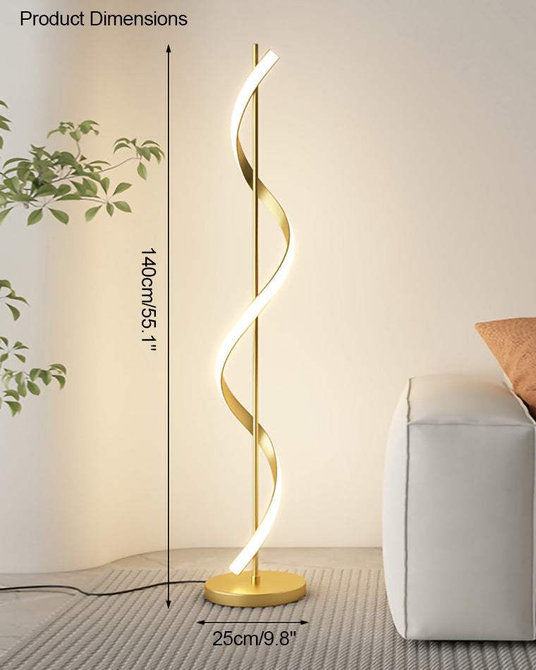 "Spiral Glow" LED floor lamp