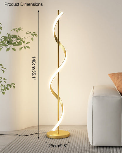 "Spiral Glow" LED floor lamp