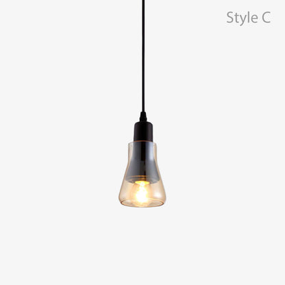 Variant image for Suspension Vintage en Verre Fumé - Élégance Lumineuse-7