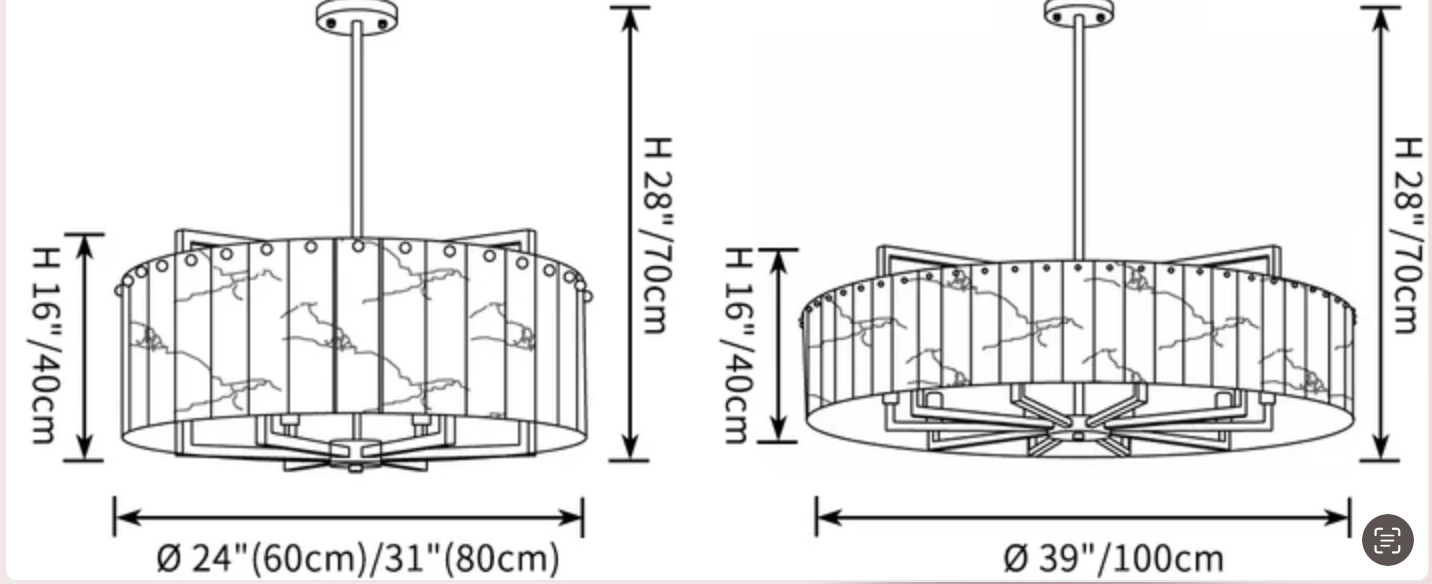 Lustre Rond Orée Minérale