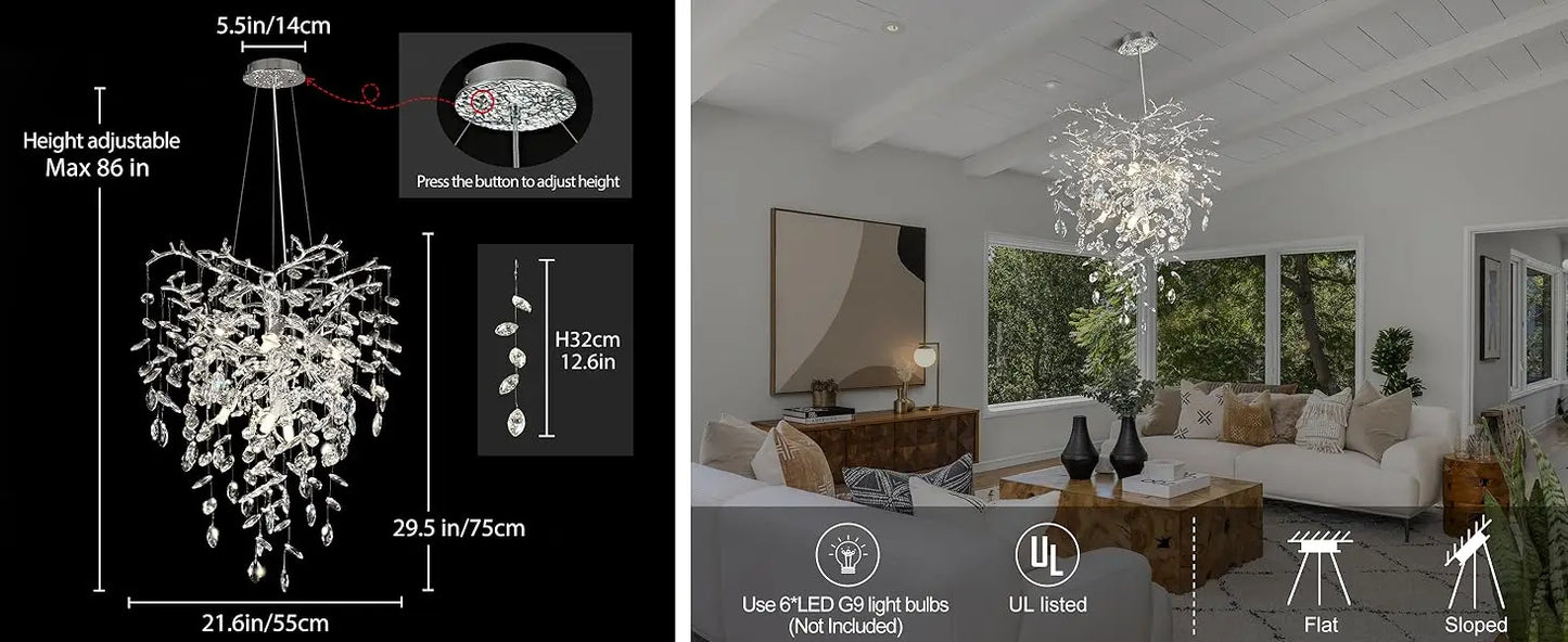 Chandelier Lustre en Cristal LUCY