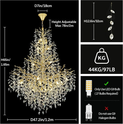 Chandelier Lustre en Cristal LUCY