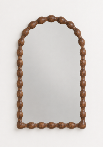 Miroir Arche en Bois Manguier Ondulé