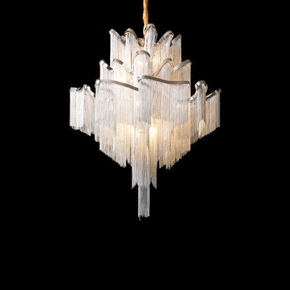 Metallic Cascade Chandelier