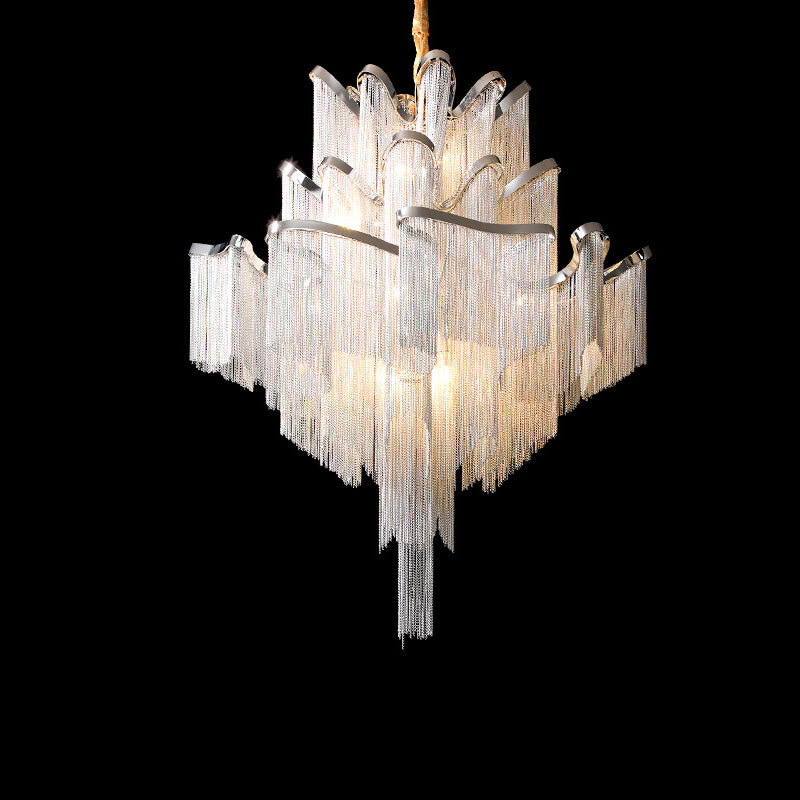 Metallic Cascade Chandelier