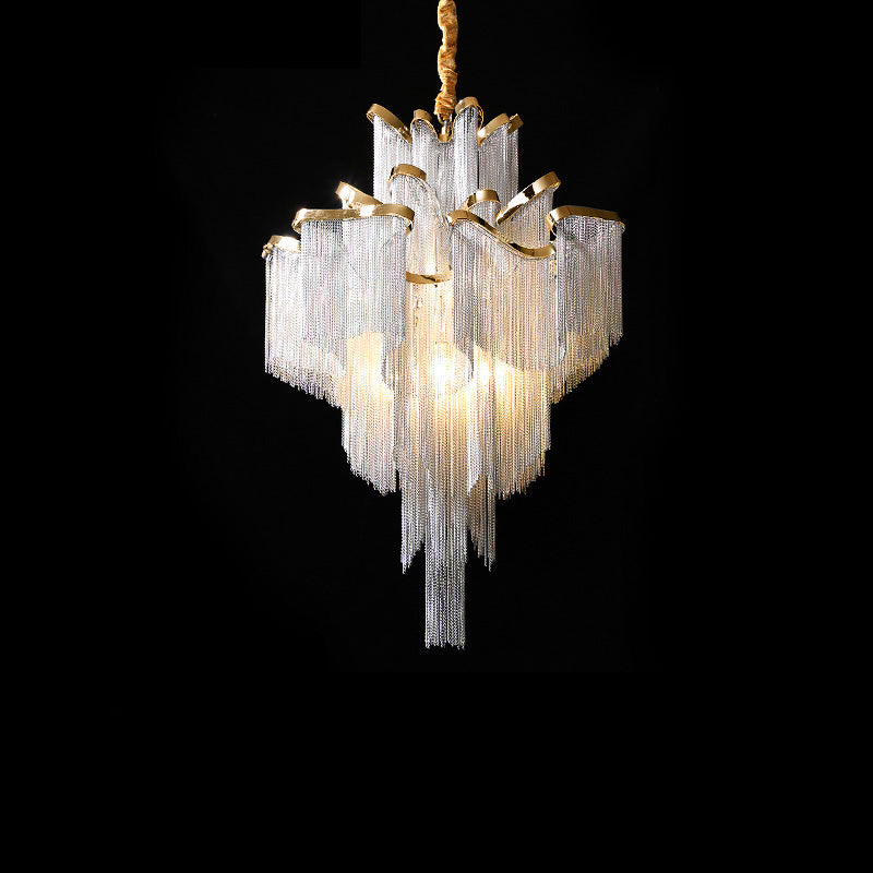 Metallic Cascade Chandelier