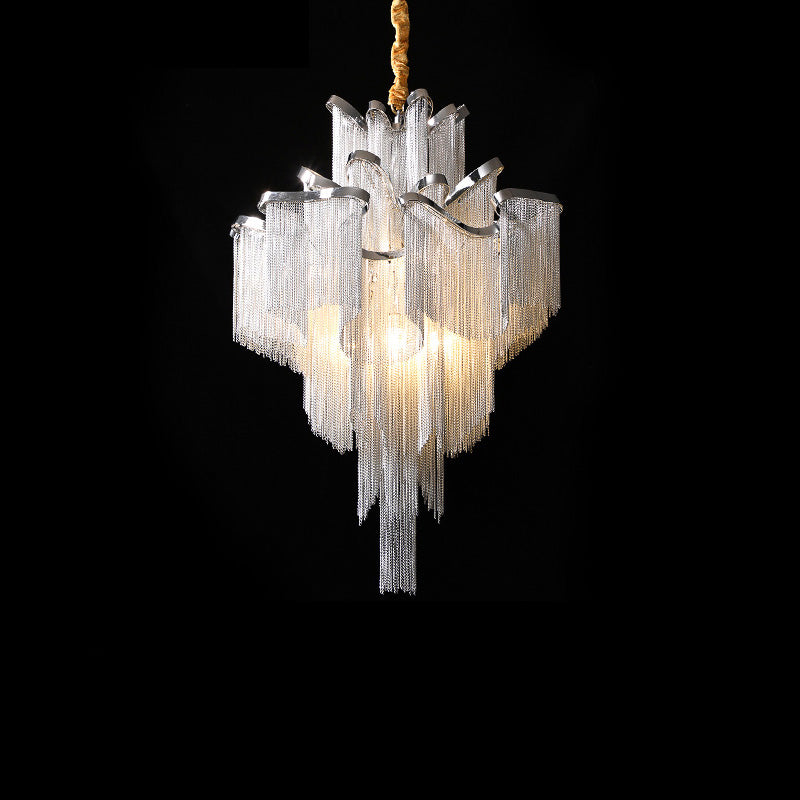 Metallic Cascade Chandelier