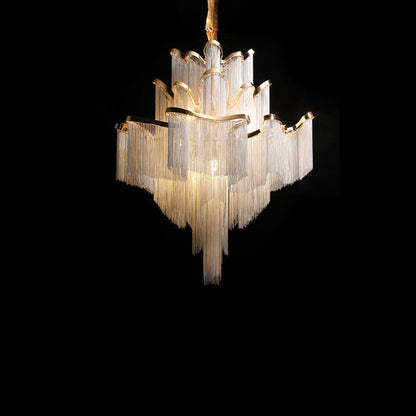Metallic Cascade Chandelier