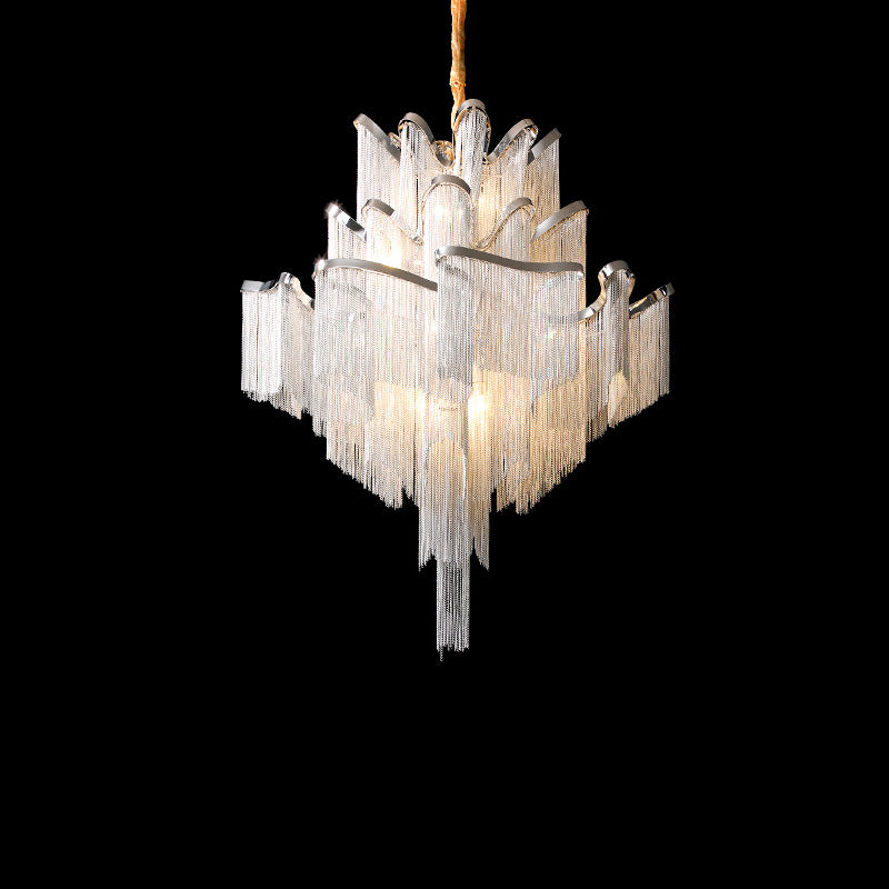 Metallic Cascade Chandelier