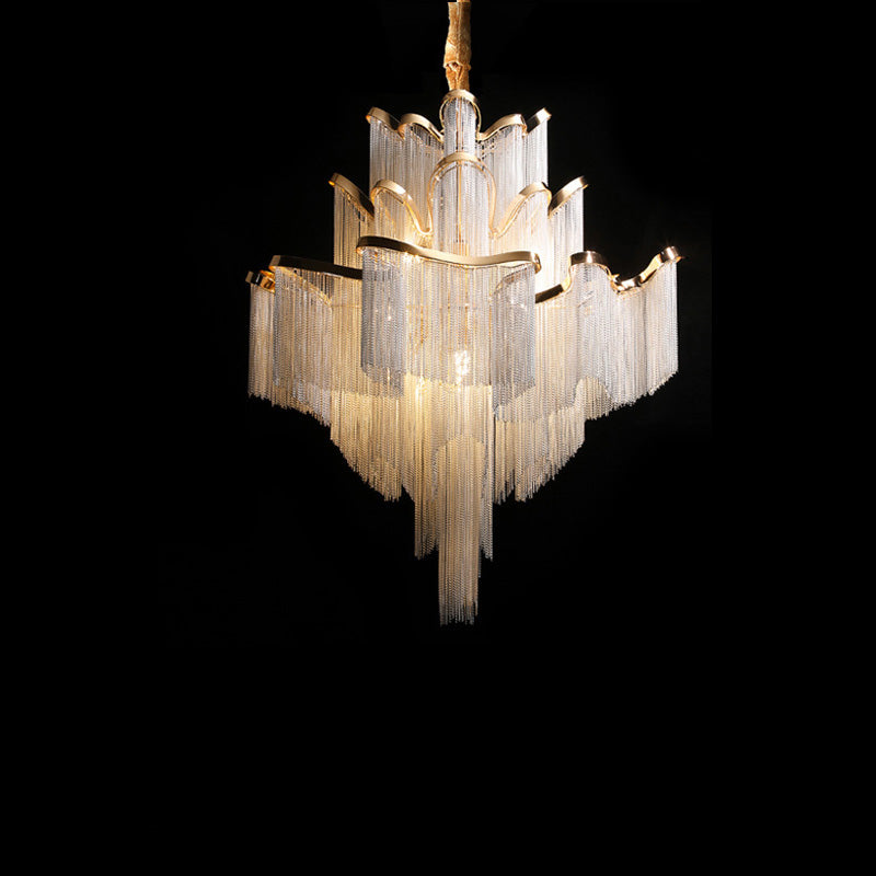 Metallic Cascade Chandelier