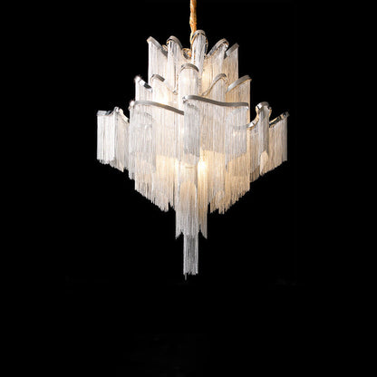Metallic Cascade Chandelier