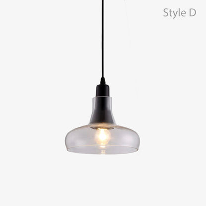 Variant image for Suspension Vintage en Verre Fumé - Élégance Lumineuse-12