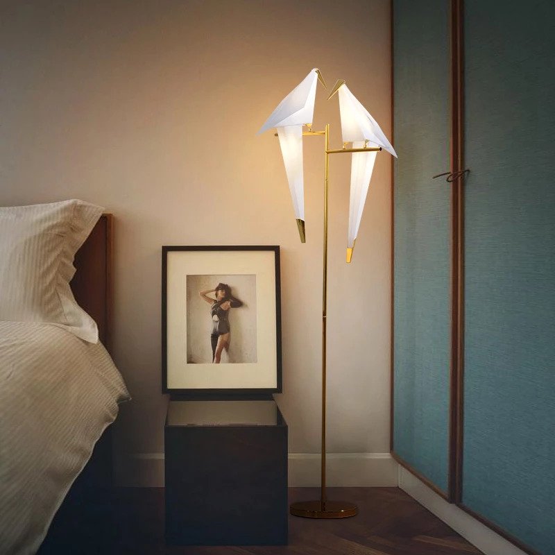 Lampe Oiseau Magnétique Origami - Luminaire Décoratif pour Salon-3