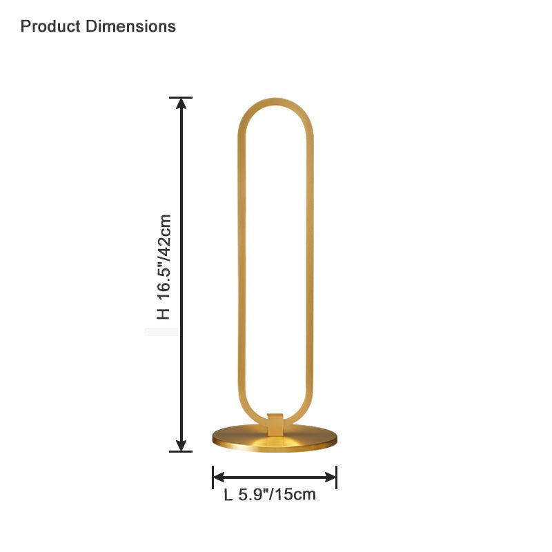 Oval Table Lamp - Brass Skin