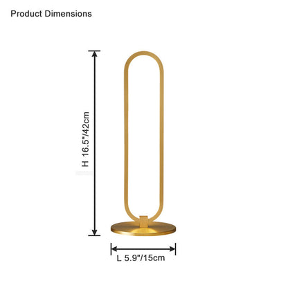 Oval Table Lamp - Brass Skin