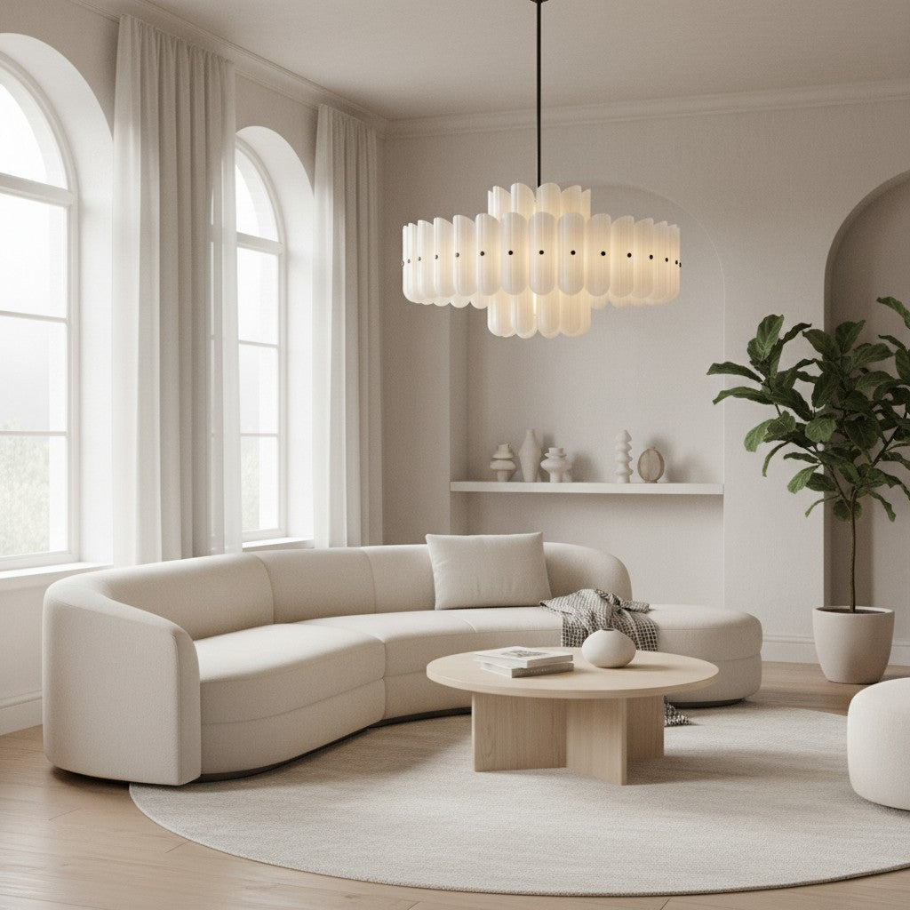 Lampe Murale en Verre Blanc Crème