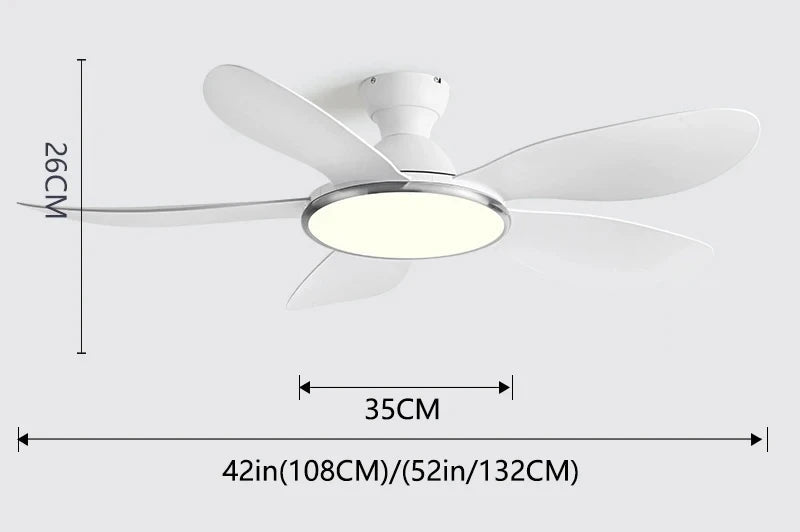 Grand Plafonnier Ventilateur Bois Clair