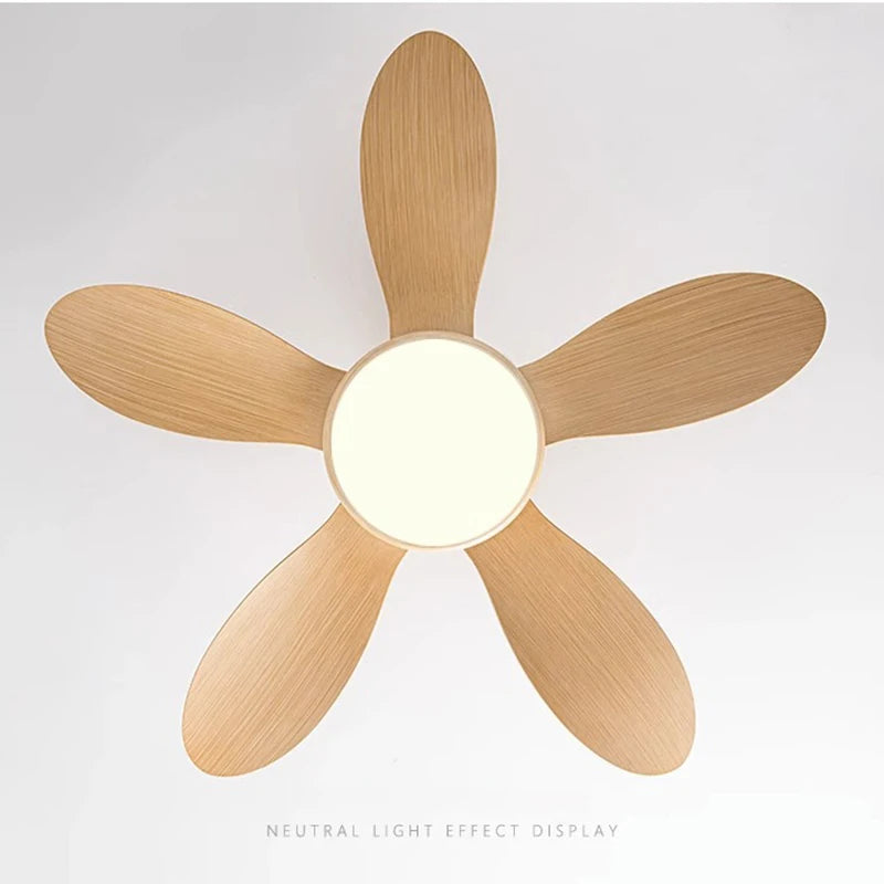 Grand Plafonnier Ventilateur Bois Clair