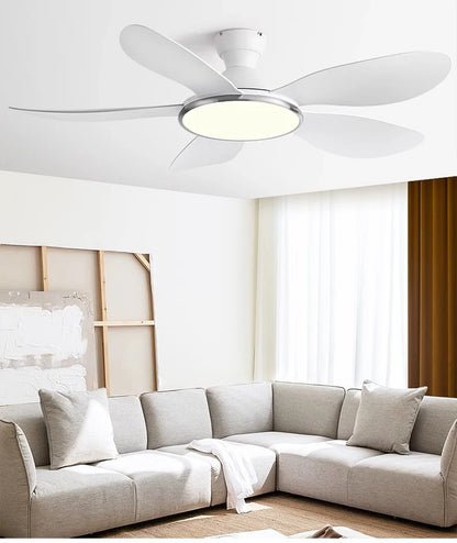 Grand Plafonnier Ventilateur Bois Clair