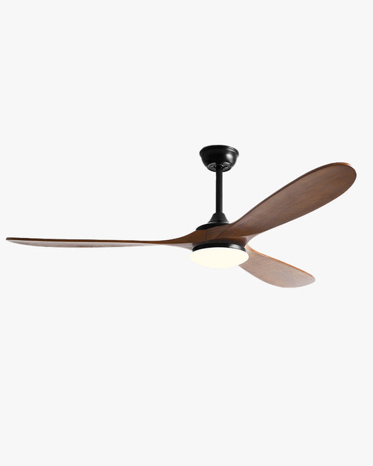Grand Ventilateur Plafonnier Épicéa – Bois et Lumière Intégrée