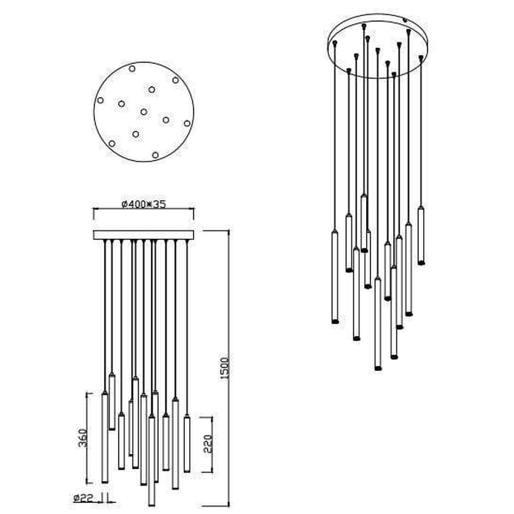 Grande Suspension Luminaire Design