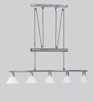 Grande suspension en verre blanc pour cuisine