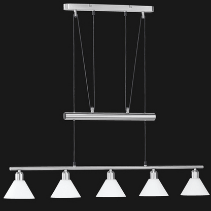 Grande suspension en verre blanc pour cuisine