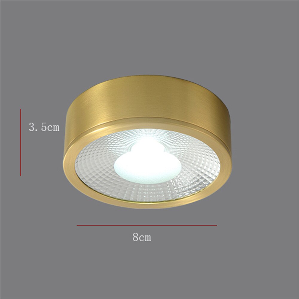 Variant image for Spot Lumineux Plafond Cylindrique Moderne - Tarm Doré-5