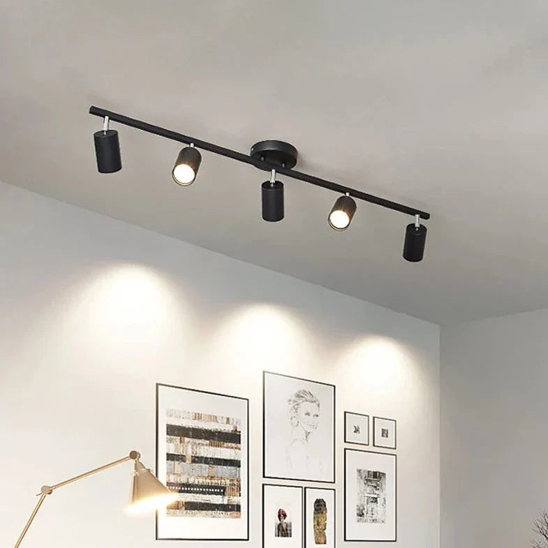 Plafonnier Éclairage Surface Minimaliste - Lumis Noir-5