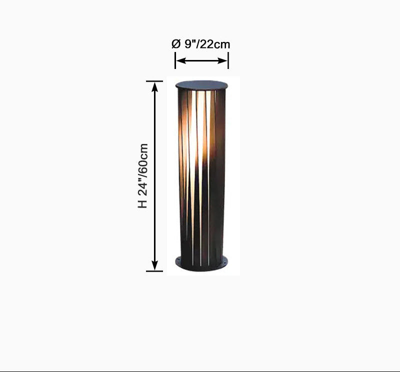 Black Decorative Solar Light Bollard – Eco-Friendly and Elegant Lighting