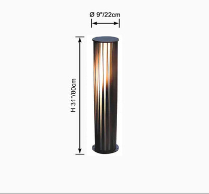Black Decorative Solar Light Bollard – Eco-Friendly and Elegant Lighting
