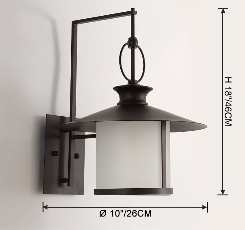 Coastal Outdoor Wall Sconce – Black Elegance and Seaside Style