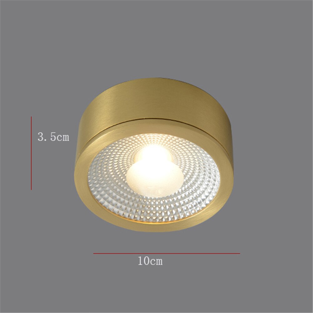 Variant image for Spot Lumineux Plafond Cylindrique Moderne - Tarm Doré-7