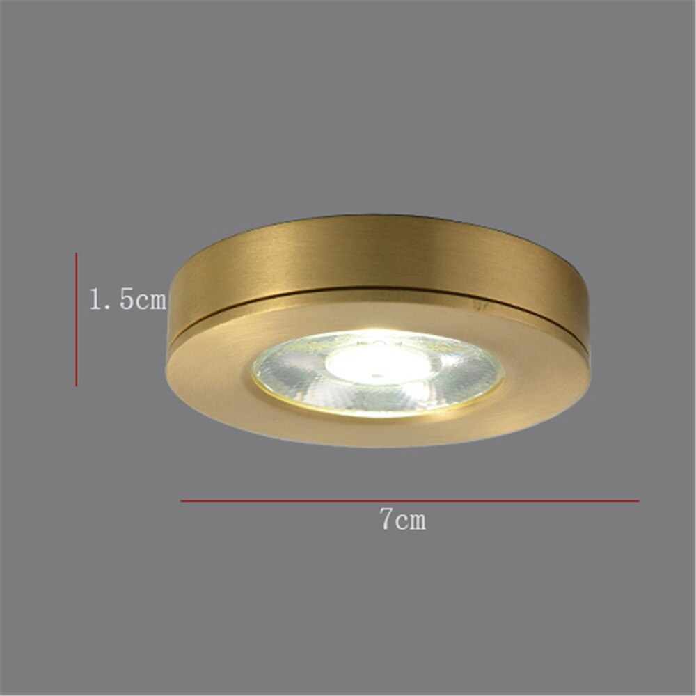 Variant image for Spot Lumineux Plafond Cylindrique Moderne - Tarm Doré-3