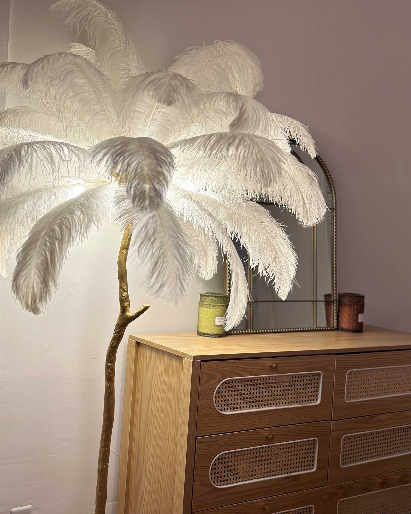 "Feather Oasis" Floor Lamp